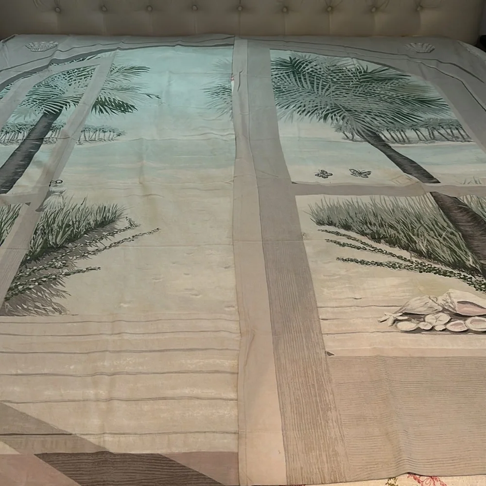 Set of curtain panels Tropical Beach Scene